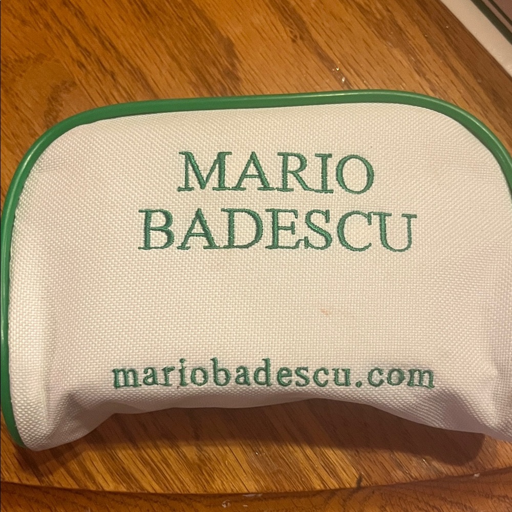 Mario Badescu 4 piece Beauty Kit Green-Trimmed White Pouch